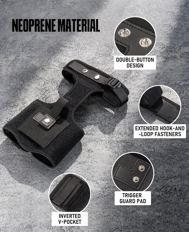 EZshoot Ankle Holster with Magazine Pocket, Tight-Fitting Deep Concealment Gun Holster Compatible with Glock 43 26 19, SIG P365, Shield 9mm, Springfield,Ruger LCP, Bodyguard 380 and Similar Guns - Image 3